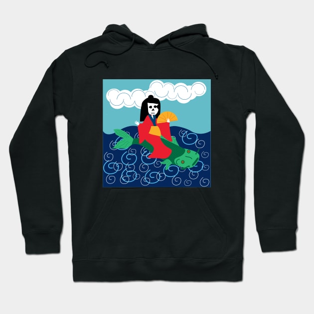 Riding the waves Hoodie by Edofest